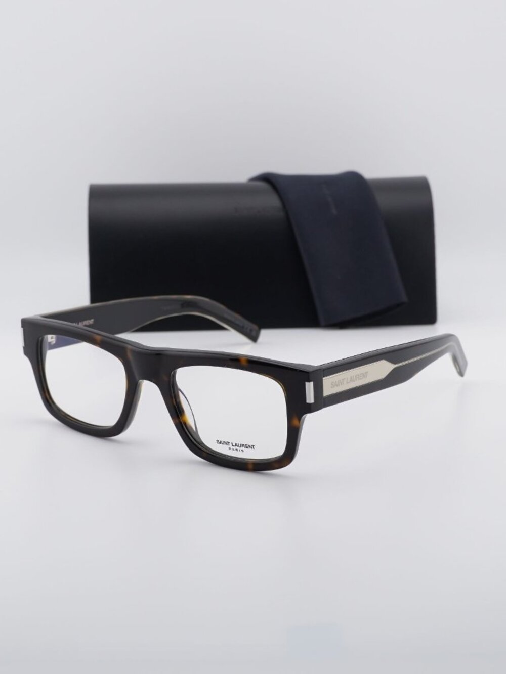 Saint Laurent SL574 002 Square Eyeglasses 52mm – Havana
